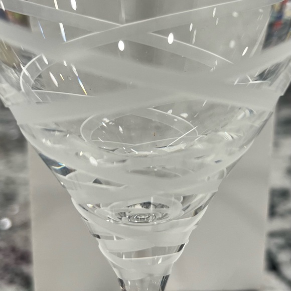 Wedgwood Vera Wang Blanc sur Blanc Iced Beverage Glass NIB Crystal - Picture 2 of 8